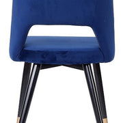 Silla terciopelo azul Anur