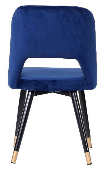Silla terciopelo azul Anur
