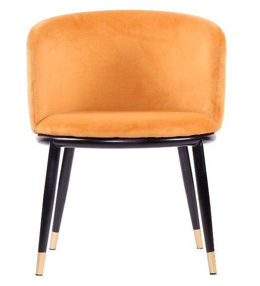 Sillón terciopelo velvet mostaza Laima