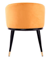 Sillón terciopelo velvet mostaza Laima