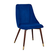 Silla de comedor terciopelo Akilim azul