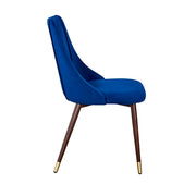 Silla de comedor terciopelo Akilim azul