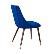 Silla de comedor terciopelo Akilim azul