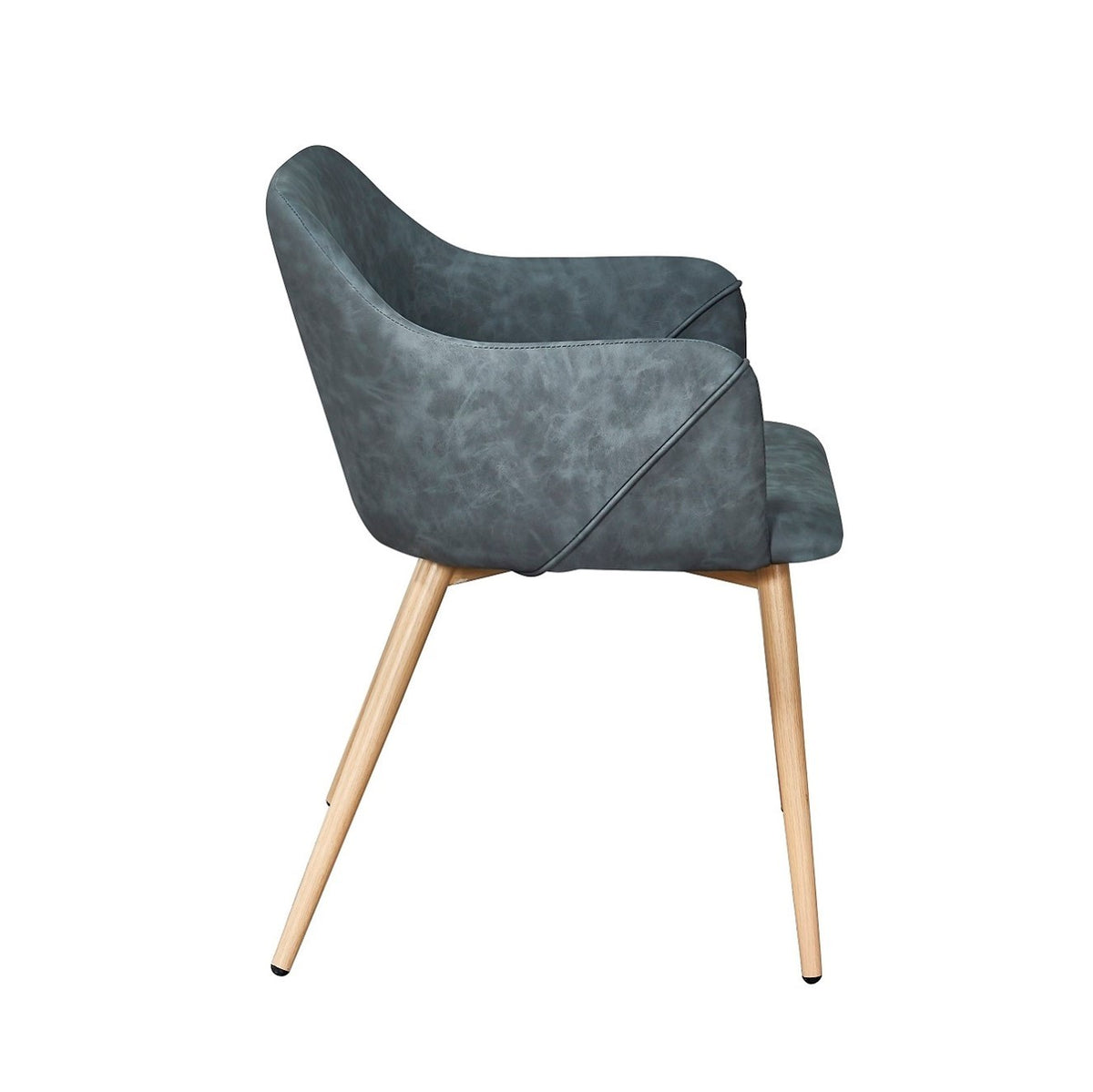 Sillon Comedor Nala Cuero imitación Gris