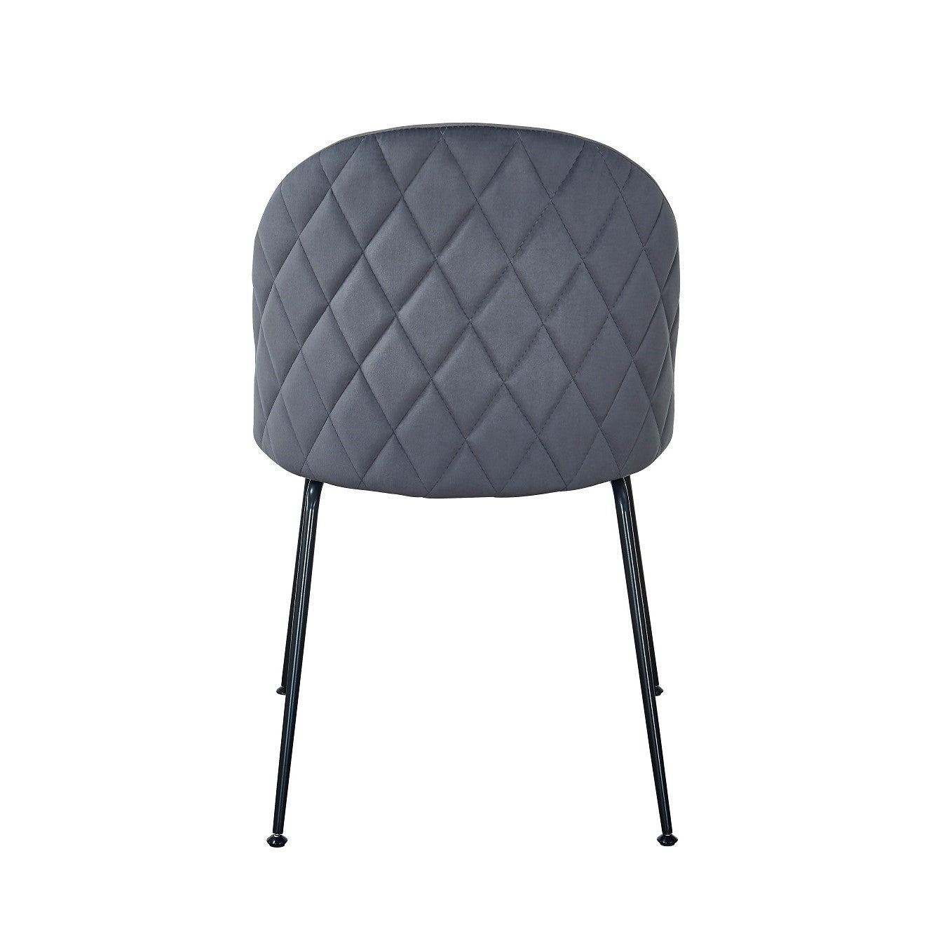 Silla Terciopelo Comedor Gris Alika Negro