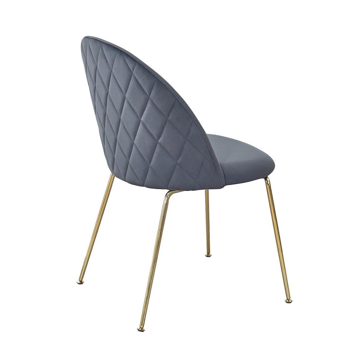 Silla Terciopelo Comedor Gris Alika Gold