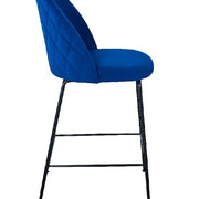 Taburete terciopelo azul 65cm Alika
