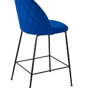 Taburete terciopelo azul 65cm Alika