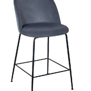 Taburete terciopelo gris 65cm Alika