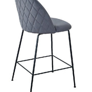 Taburete terciopelo gris 65cm Alika