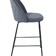 Taburete terciopelo gris 65cm Alika