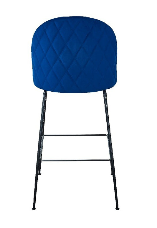 Taburete terciopelo azul 75cm Alika