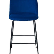 Taburete terciopelo azul 75cm Alika