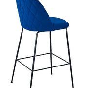 Taburete terciopelo azul 75cm Alika