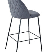 Taburete terciopelo gris 75cm Alika