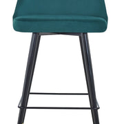 Taburete barra Valley terciopelo verde H75 cms