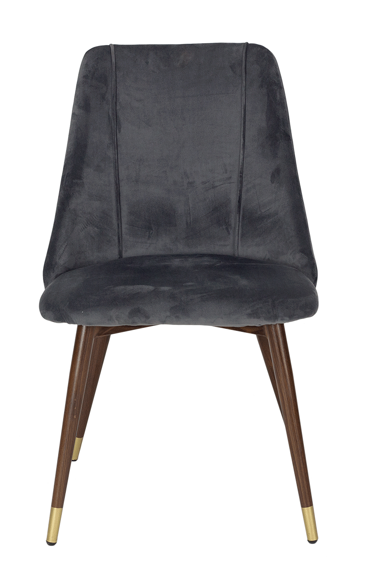 Silla Terciopelo Gris Akilim