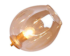 Lámpara de techo Chander 6 dorado cristal cognac