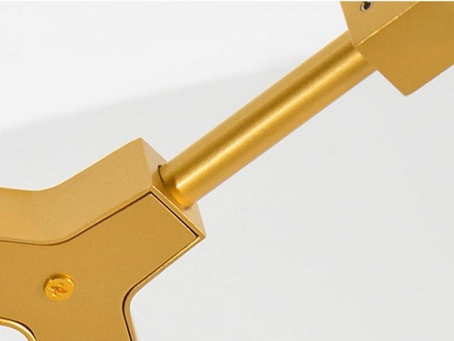 Plafonnier Chander 6 en cristal cognac doré