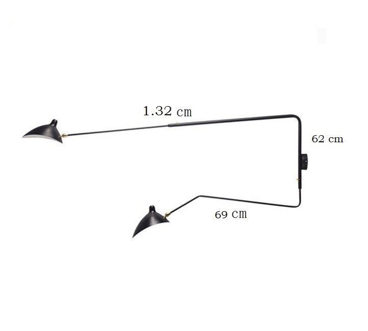 Lámpara de Aplique de pared Serlly negro