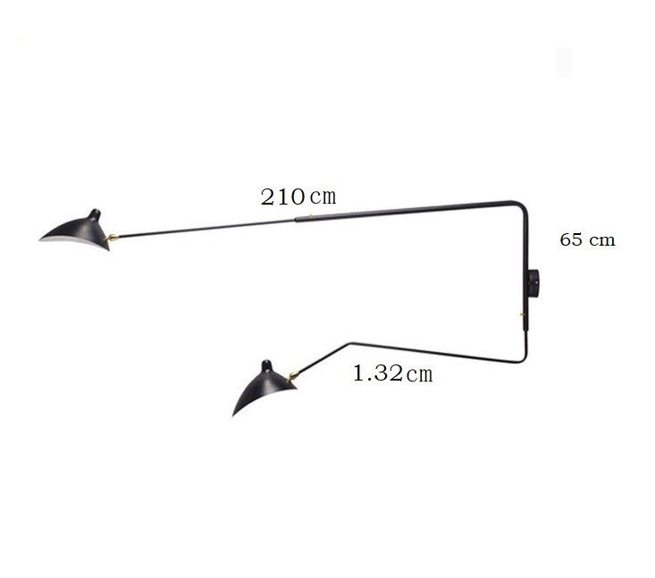 Lámpara de Aplique de pared Serlly negro