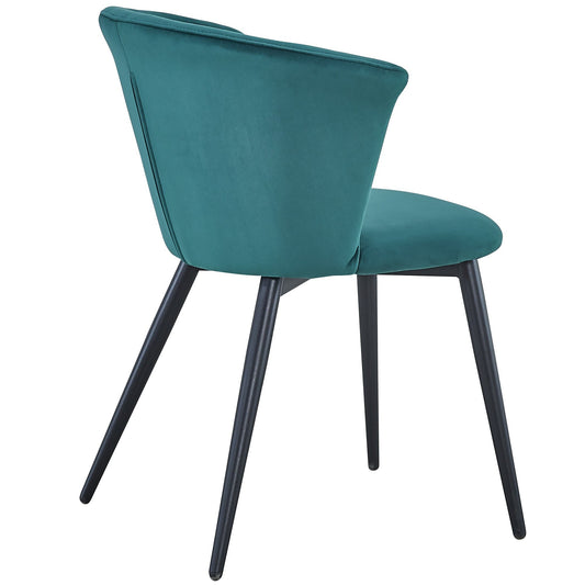 Silla de comedor terciopelo verde Dalia