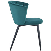 Silla de comedor terciopelo verde Dalia