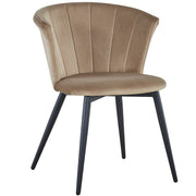 Silla de comedor terciopelo beige Dalia