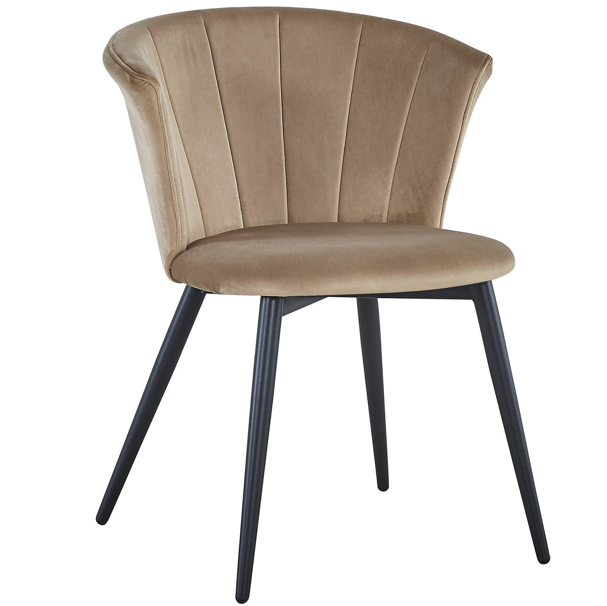 Silla de comedor terciopelo beige Dalia