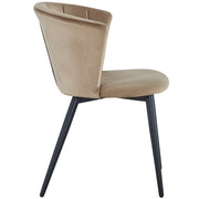 Silla de comedor terciopelo beige Dalia