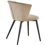 Silla de comedor terciopelo beige Dalia