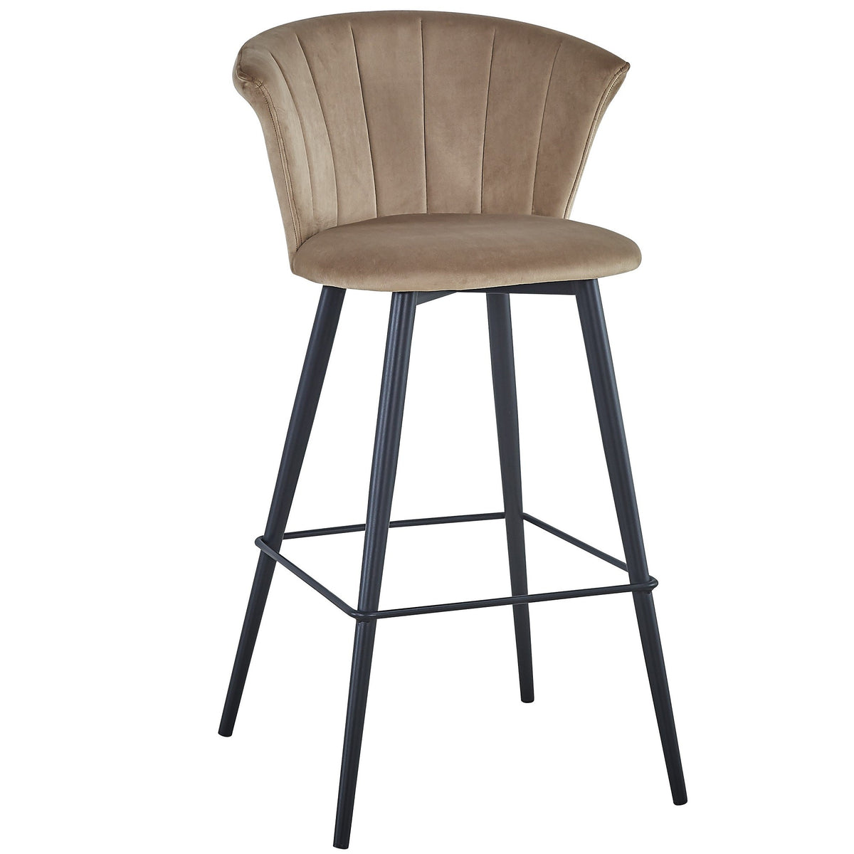 Taburete de bar terciopelo beige Dalia