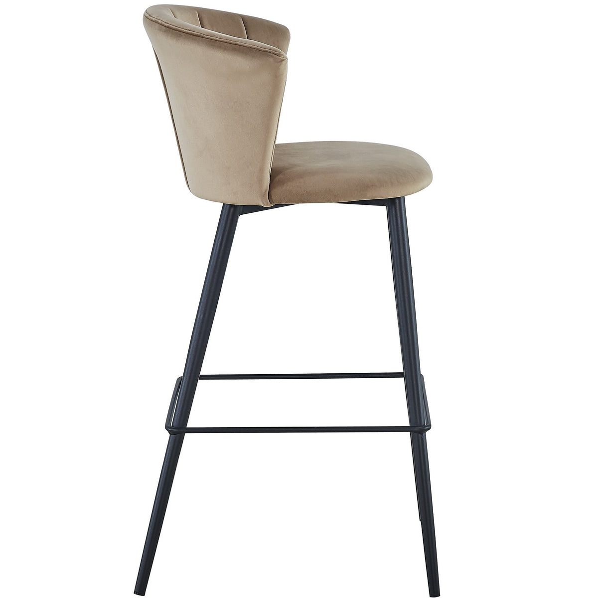 Taburete de bar terciopelo beige Dalia