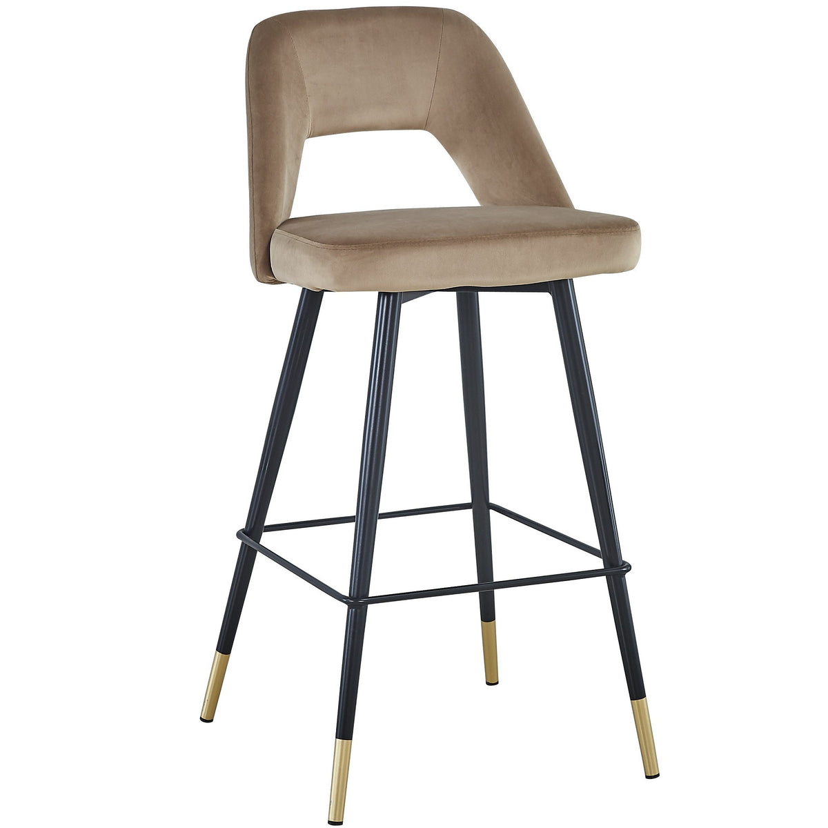 Taburete de barra terciopelo beige Anur