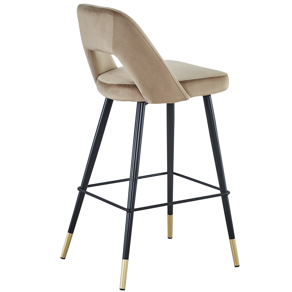 Taburete de barra terciopelo beige Anur