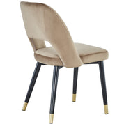 Silla de comedor terciopelo beige Anur