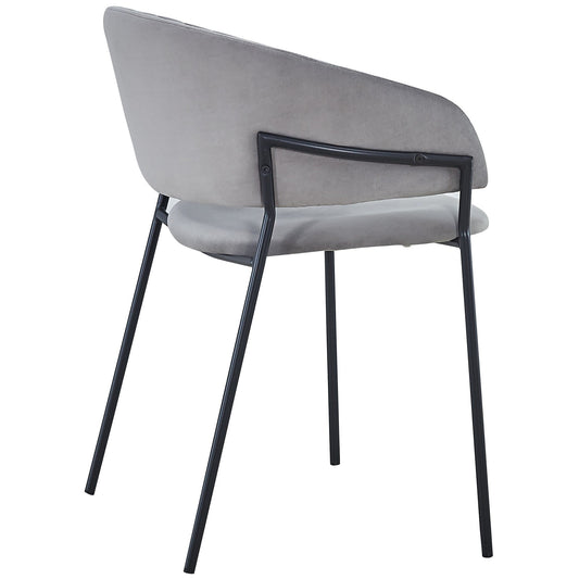 Silla de comedor terciopelo gris Arisa