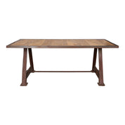 Mesa de comedor vintage acero y madera 200x100 Two