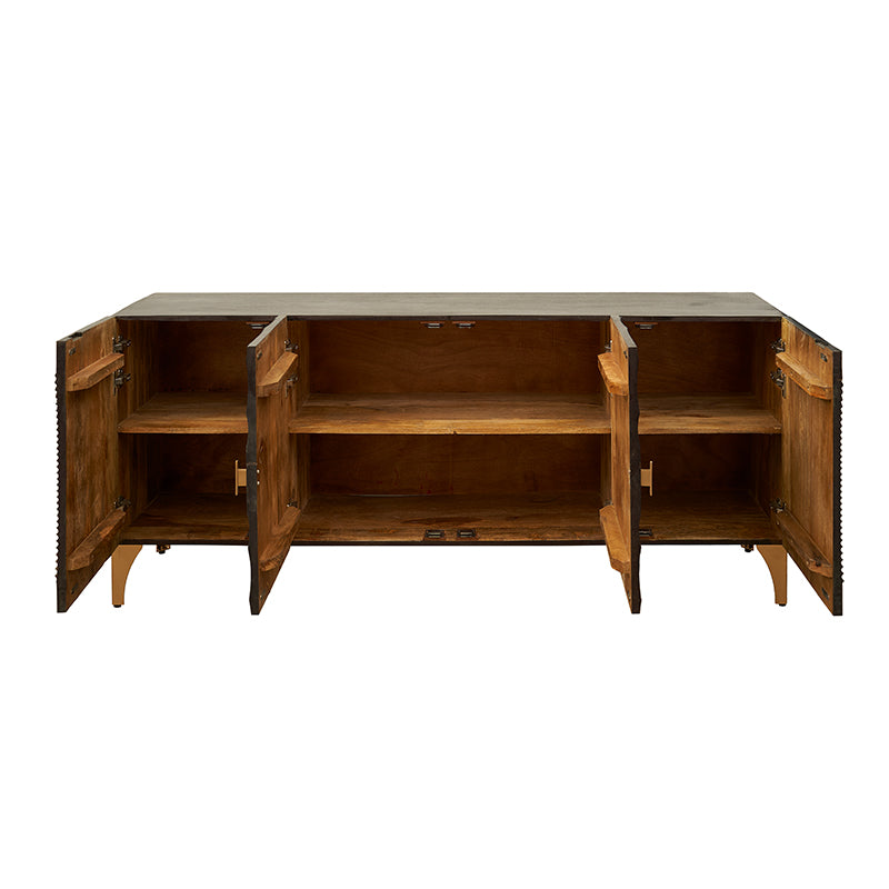 Aparador de madera de mango negro Valenttino