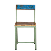 Silla vintage acero y madera Seina