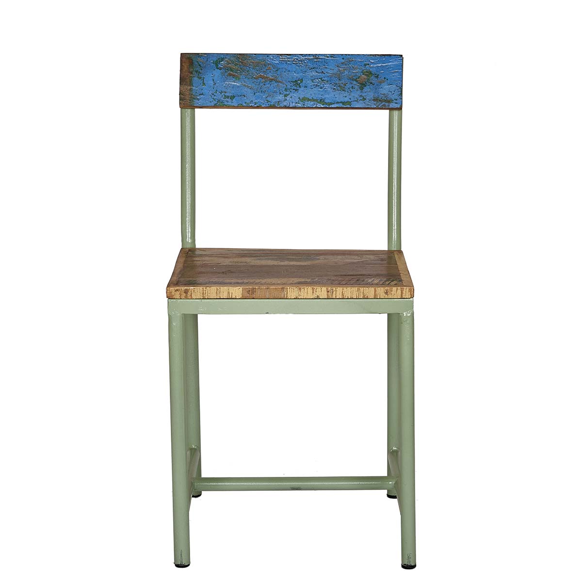 Silla vintage acero y madera Seina