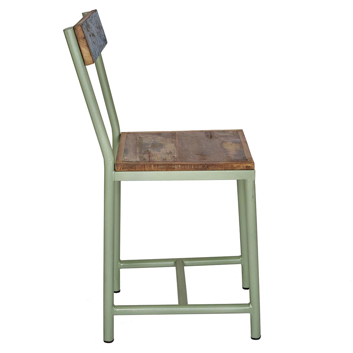 Silla vintage acero y madera Seina