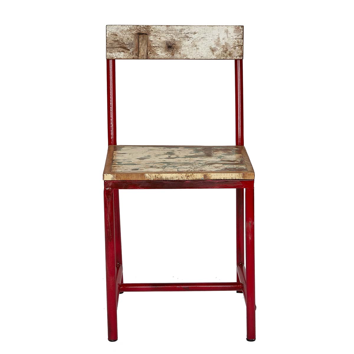 Silla vintage acero y madera Seina