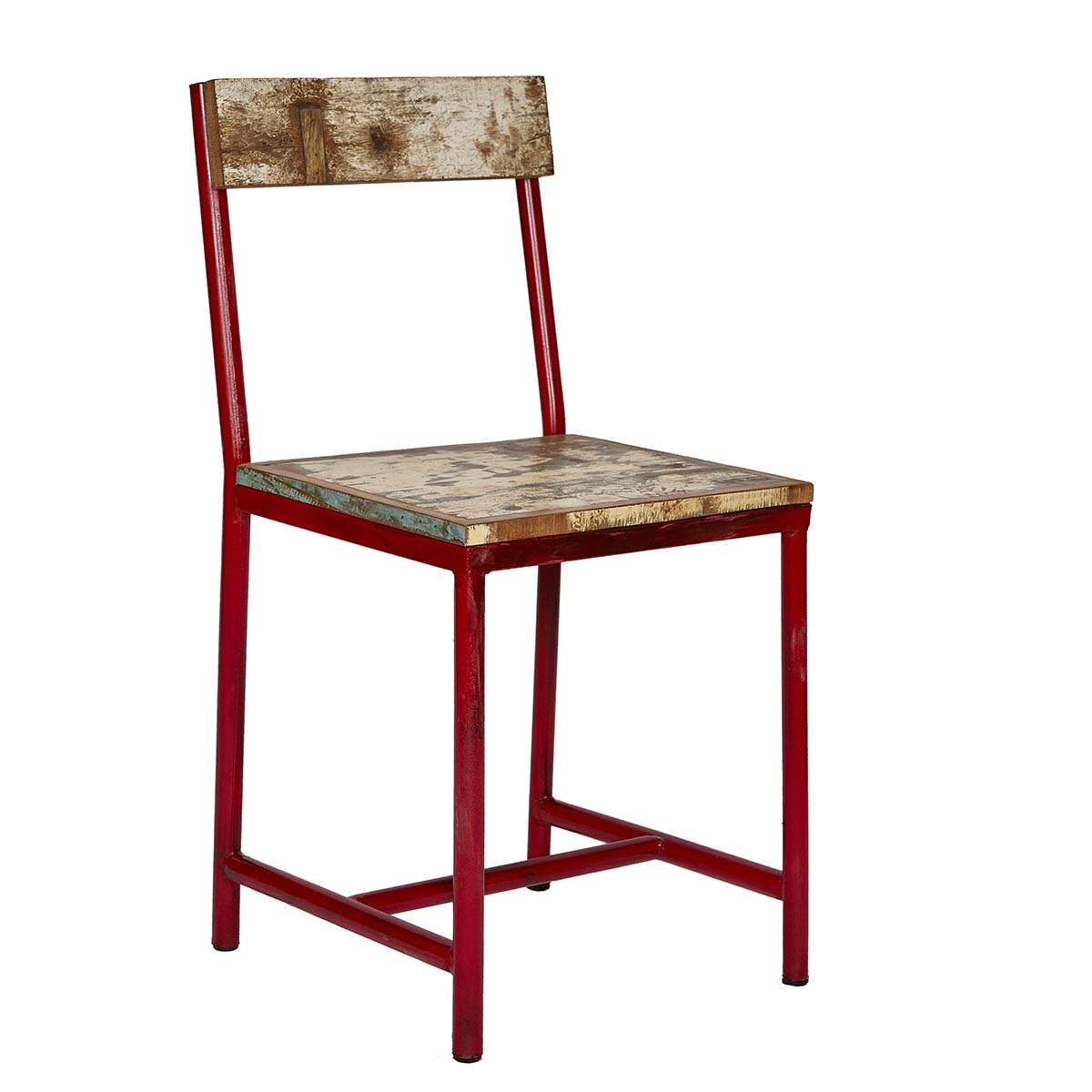 Silla vintage acero y madera Seina