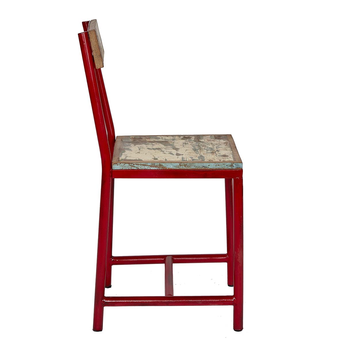 Silla vintage acero y madera Seina
