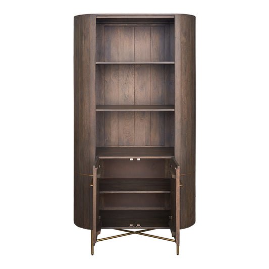 Estanteria libreria de madera de mango gris Luan