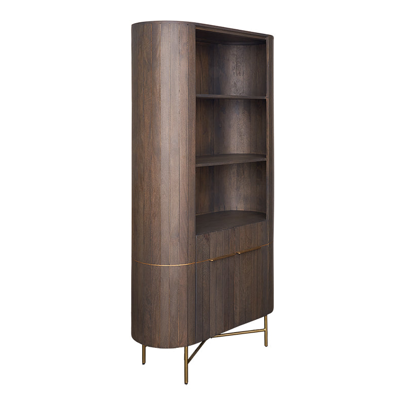 Estanteria libreria de madera de mango gris Luan