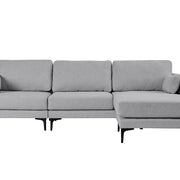 Sofa chaise Longue 3plazas tela gris Nil