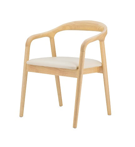Silla de comedor de madera y asiento tapizado Estela – Mueblestudio