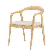 Silla de comedor de madera y asiento tapizado Estela
